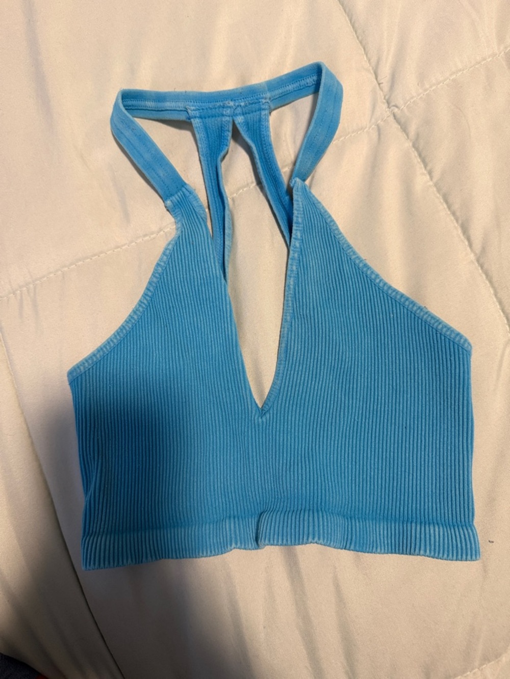 Tiger Friday Blue Ribbed bra